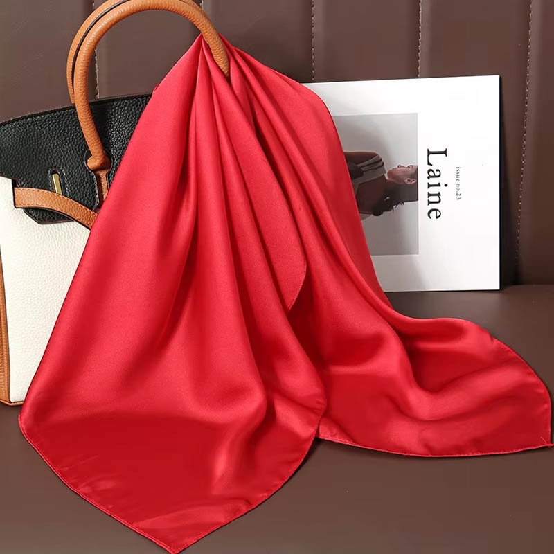 Luxe Effen Kleur Zijden Vierka - Luxury Bags China recensie en prijs