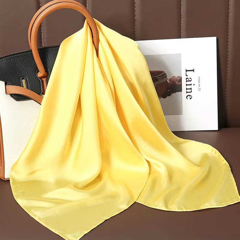 Luxe Effen Kleur Zijden Vierka - Luxury Bags China recensie en prijs