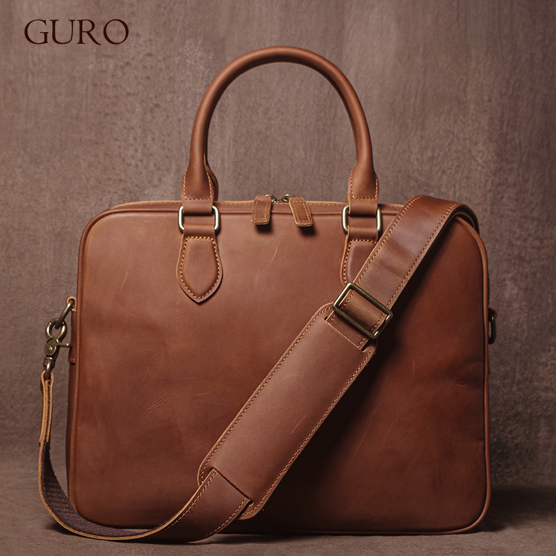 GURO Mannen Crazy Horse Koeien - Luxury Bags Tote recensie en prijs